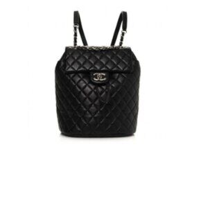 CHANEL Lambskin Quilted Small Urban Spirit Backpack Black